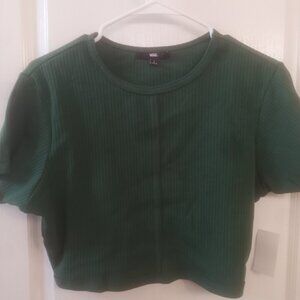Green Vans cropped top